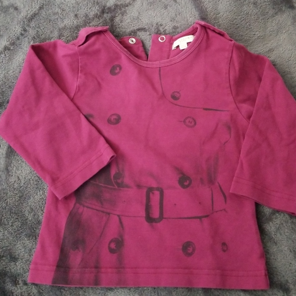 Authentic Burberry Long sleeve shirt 6-12 mons